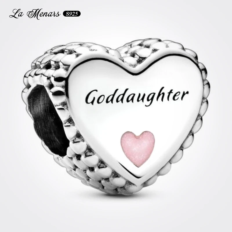 

La Menars New Heart Bead Fit Original Pandora Charm Bracelet Genuine 925 Sterling Silver For Women Jewelry DIY Making