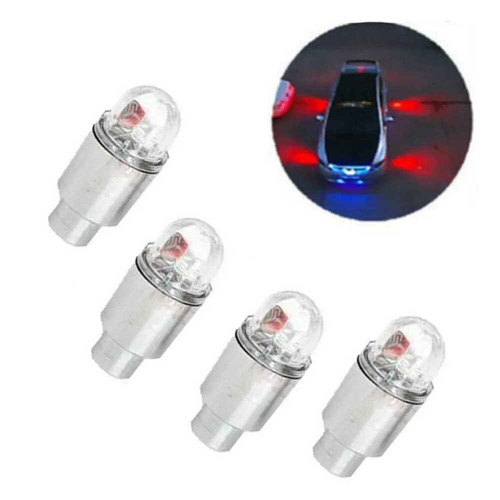 

4pcs Car Auto Wheel Hub Lamps Tire Atmosphere Lights Tyre Air Valve Stem LED Light Covers Accessories Kits For BMW E46 E60 Golf