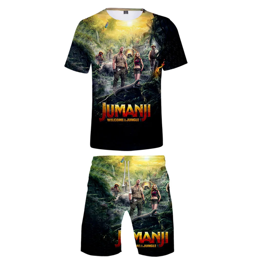 Jumanji Добро пожаловать в джунгли печатных 3D для женщин/мужчин комплект из двух
