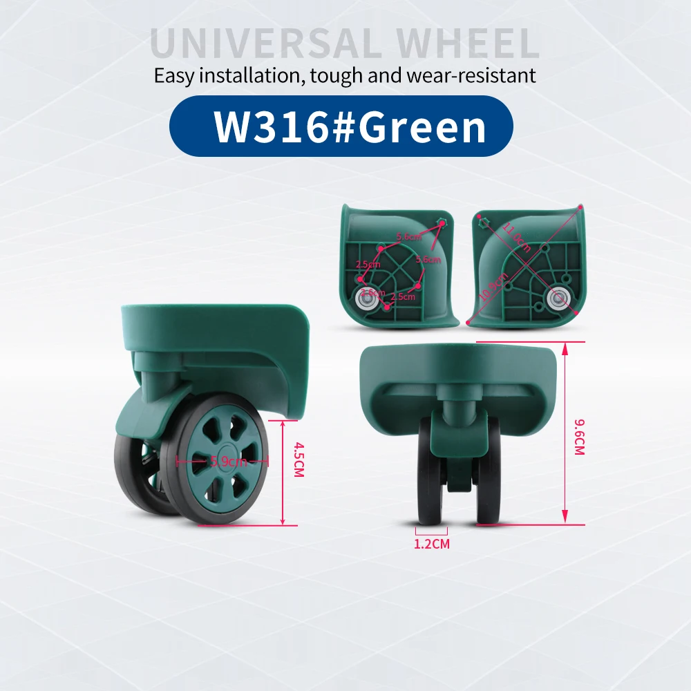 TANGYIPIN W316 Universal Wheels Trolley Password Repair Travel Luggage Accessories Caster Replace Detachable colored Mute Wheel