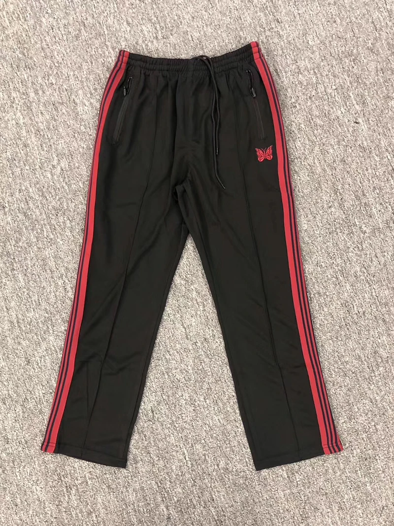 Иглы, Ретро стиль, повседневные спортивные штаны, высокое качество, Harajuku, мужские, женские, 1:1, свободные штаны, модные иглы, Бабочка, вышитые штаны