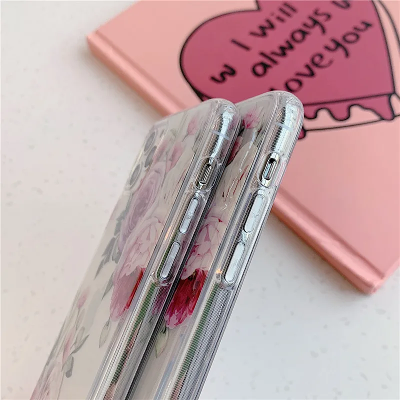 Чехол в стиле ретро с цветочным рисунком для iphone 11 Pro Max 7 8 Plus X XR XS задняя крышка