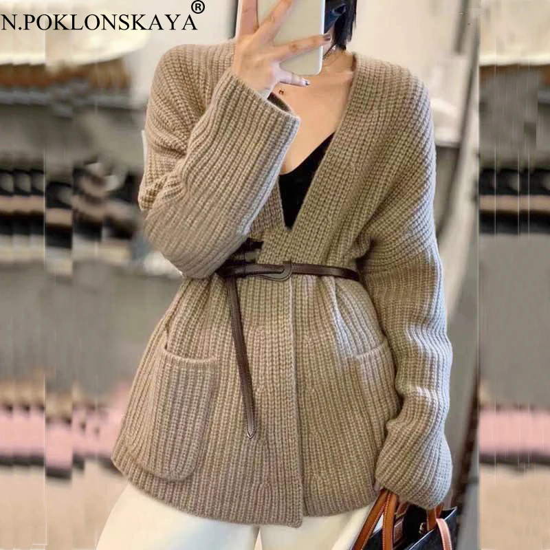 Зимние осенние Рождественские свитера для женщин 2020 теплые вязаные кардиганы с