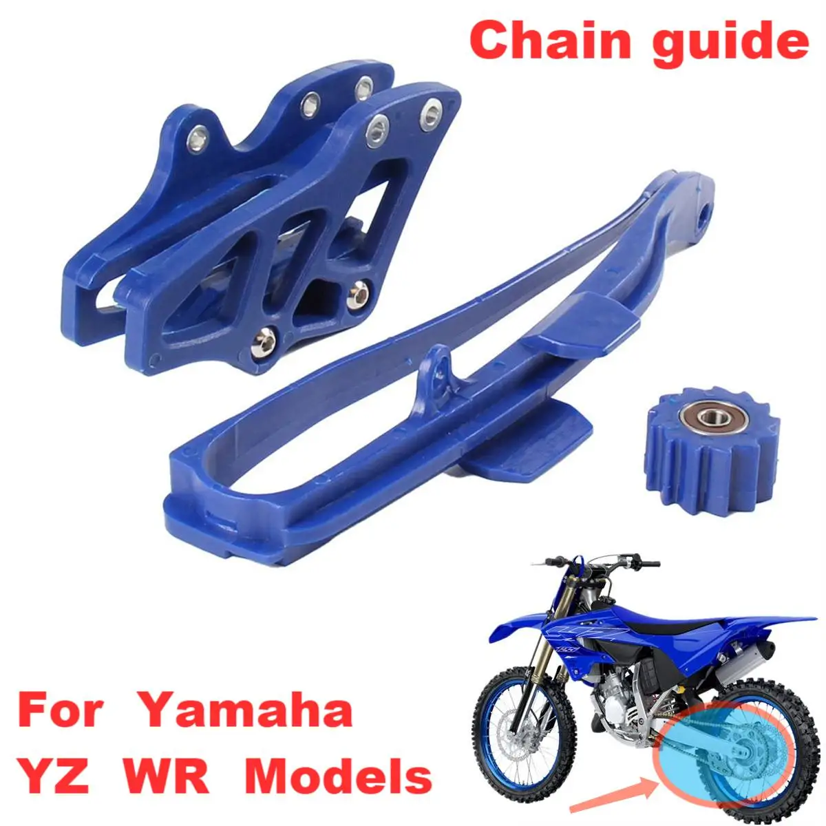 

Free shipping Chain Slider Swingarm Guide Lower Roller + Rear Chian Guide Guard Kits For WR250F WR450F YZ250F YZ450F NEW