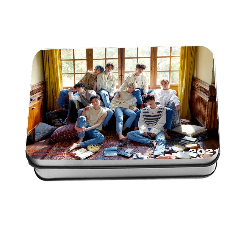 

KPOP Stray Kids 2021, Полароид, фото, ломо-карта, коллекция поклонников К-поп StrayKids, в Подарочной Металлической Коробке, 40 шт./кор.