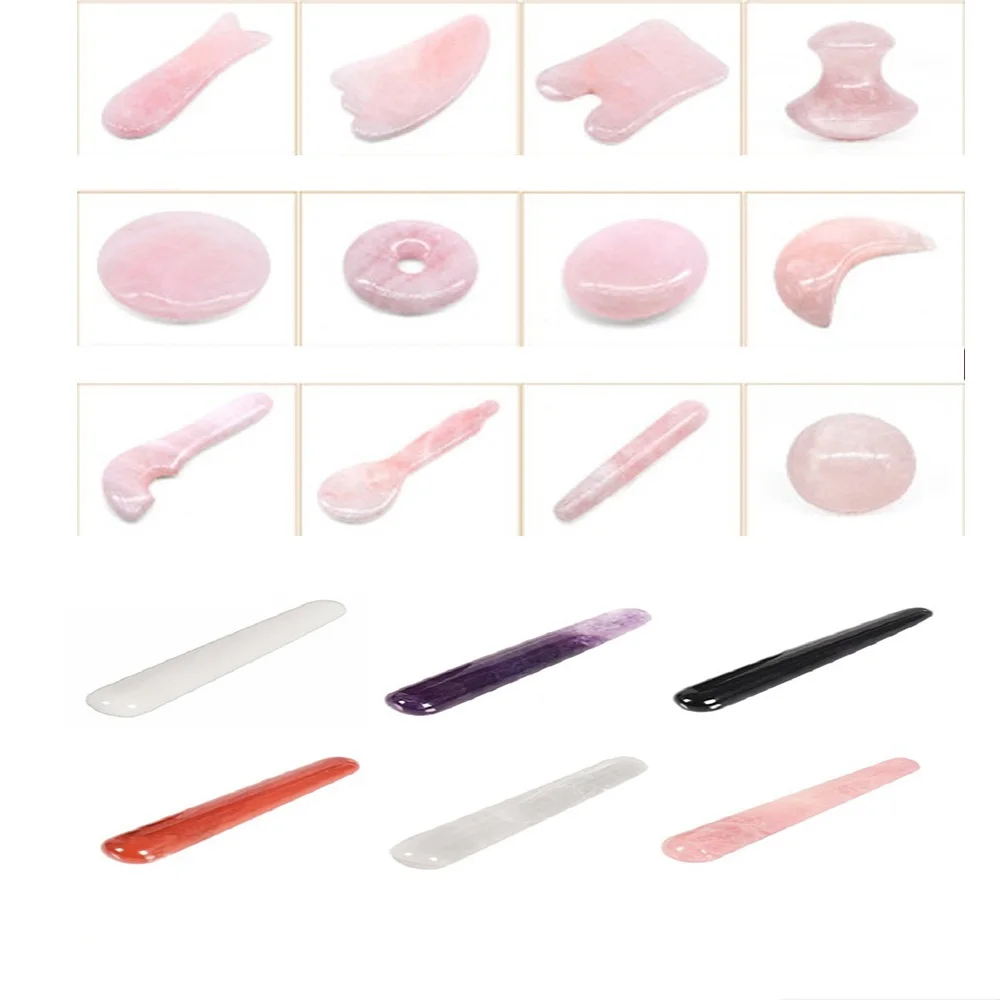 Хрустальная палочка и хрустальный скребок натуральный кварц массажная для