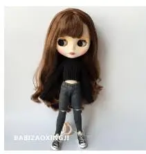 1/6 blyth кукла аксессуары для кукольной одежды для пуллипа модный свитер+ брюки для blyth одежда 30 см кукольные джинсы для рубашки barbi - Цвет: for blythe