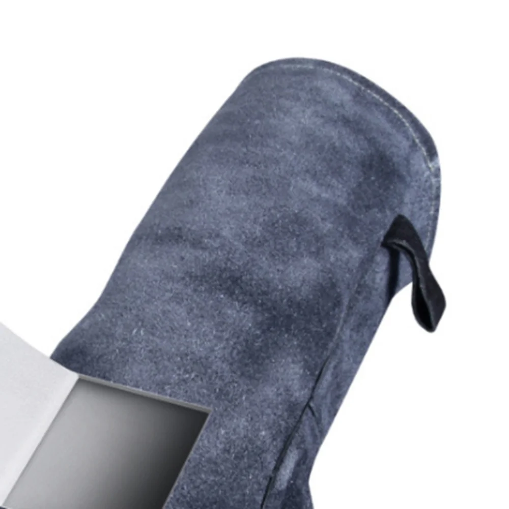 

1 Pair Heat Resistant Fire-resistant Leather Barbecue Cooking for Outdoor Use (14 Inches Grey + Black)