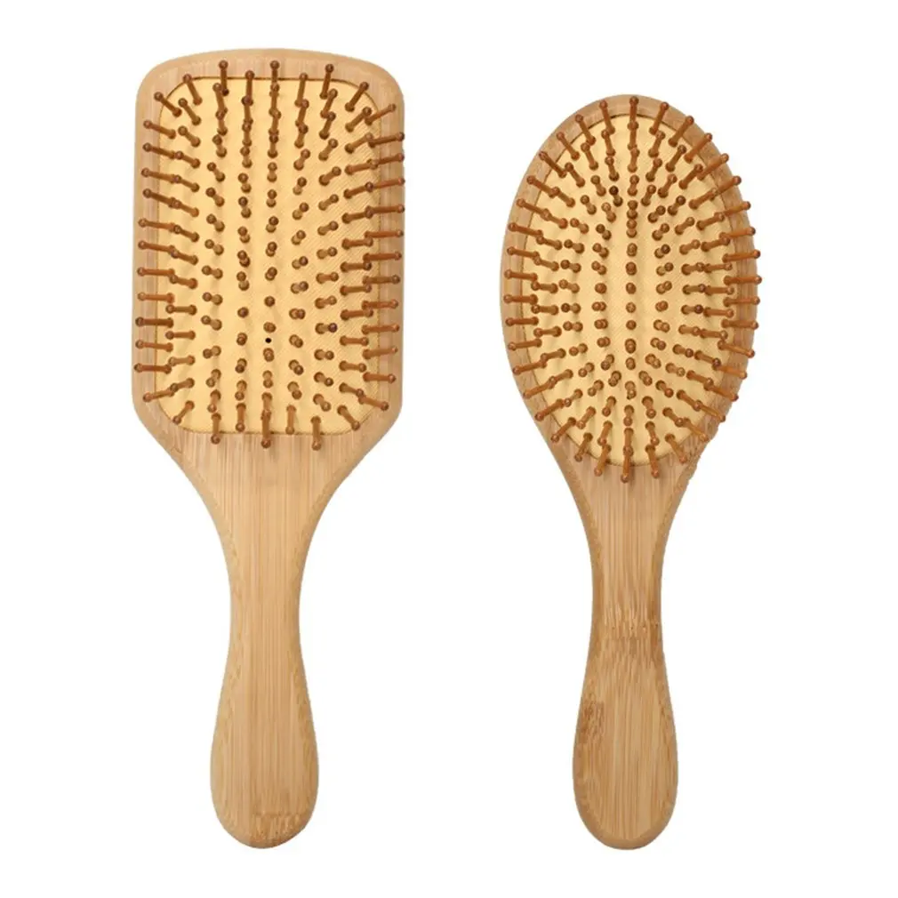 

Solid Wood Paddle Hairbrush With Wood Bristles For Massaging Scalp Hairdressing And Massage Square Comb Hair Comb