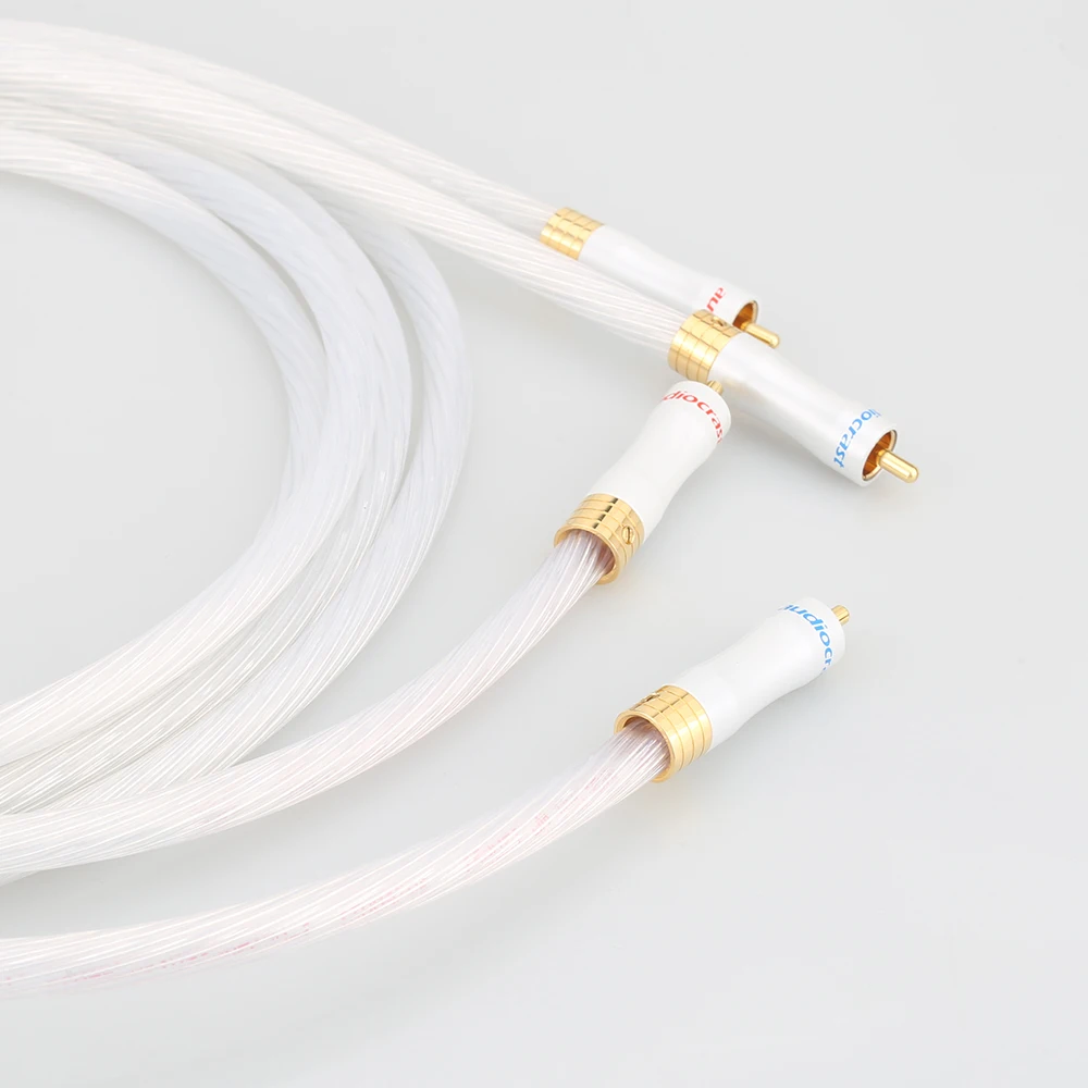 1 пара 5N посеребренный кабель OCC RCA аналоговый аудио