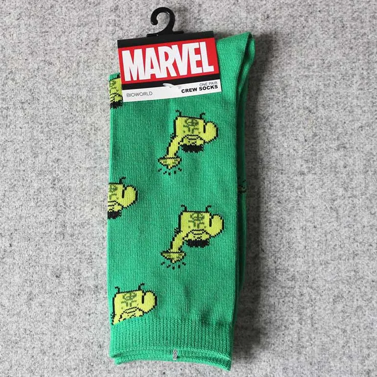 2 Герой комиксов Marvel General/Носки Теплые повседневные носки до колена с рисунком Железного человека Капитана Америки - Цвет: 2