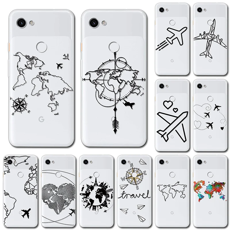 ТПУ цветочный чехол для Google Pixel 2 XL ультра тонкий 3 Fundas силиконовый телефона