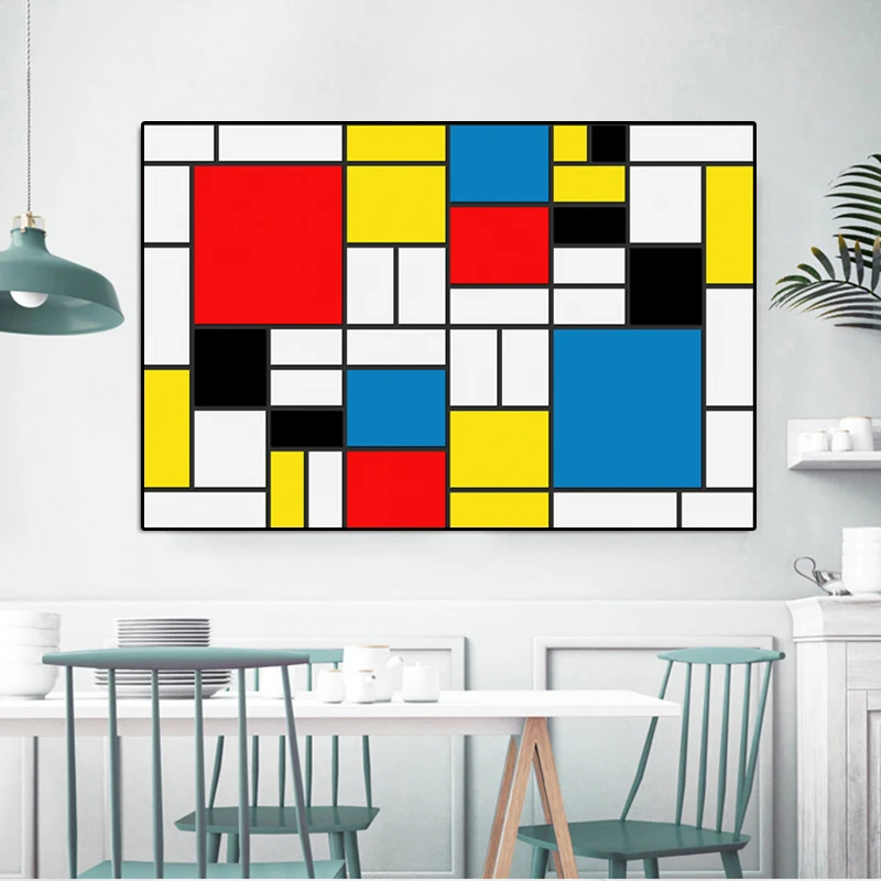 RELIABLI абстрактное искусство холст живопись Современные принты плакат от Piet Mondrian настенные картины для декора гостиной Куадрос без рамы