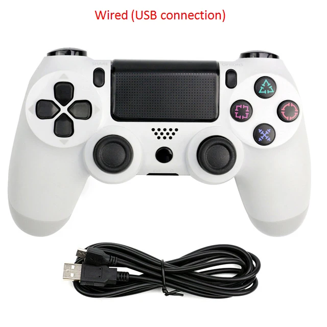 white USB Проводная Игра PS4 контроллер геймпад для sony Playstation PS4 для Dualshock Вибрационный джойстик геймпады для Play Station 4 - Цвет: white