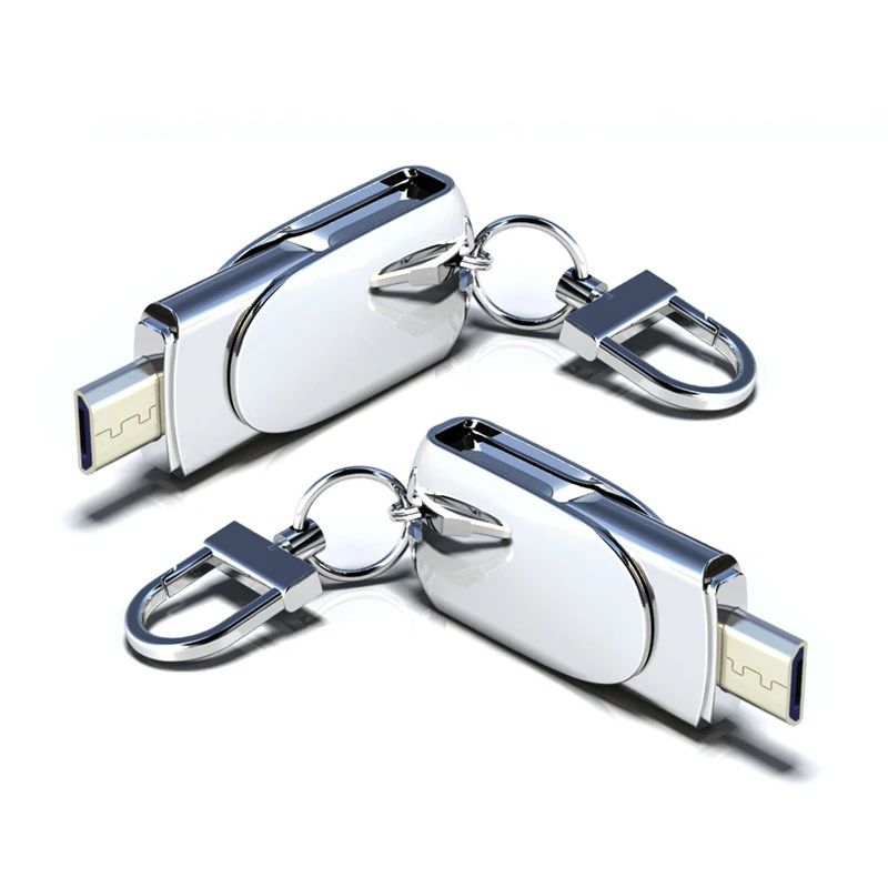 Металлический флеш накопитель с брелоком 128 ГБ 32 64 8 16 ГБ|USB флэш-накопители| |