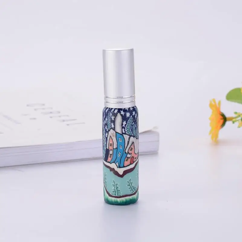 

5 PCS 10ml Empty Aluminum Cap Glass Perfume Lotion Spray Bottle Atomizer Refillable Vials Colorful Travel Cosmetic Containers