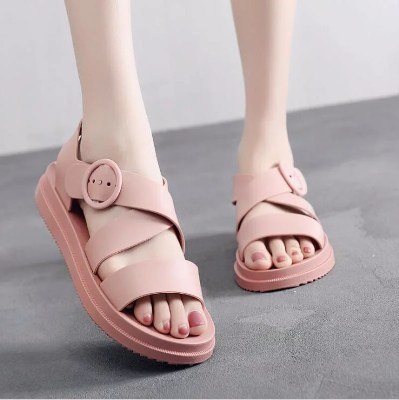 

Women's Gladiator Buckle Soft Shoes Woman Thick Bottom Platform Comfort Ladies Footwear Summer Female Casual Fashion Sandals