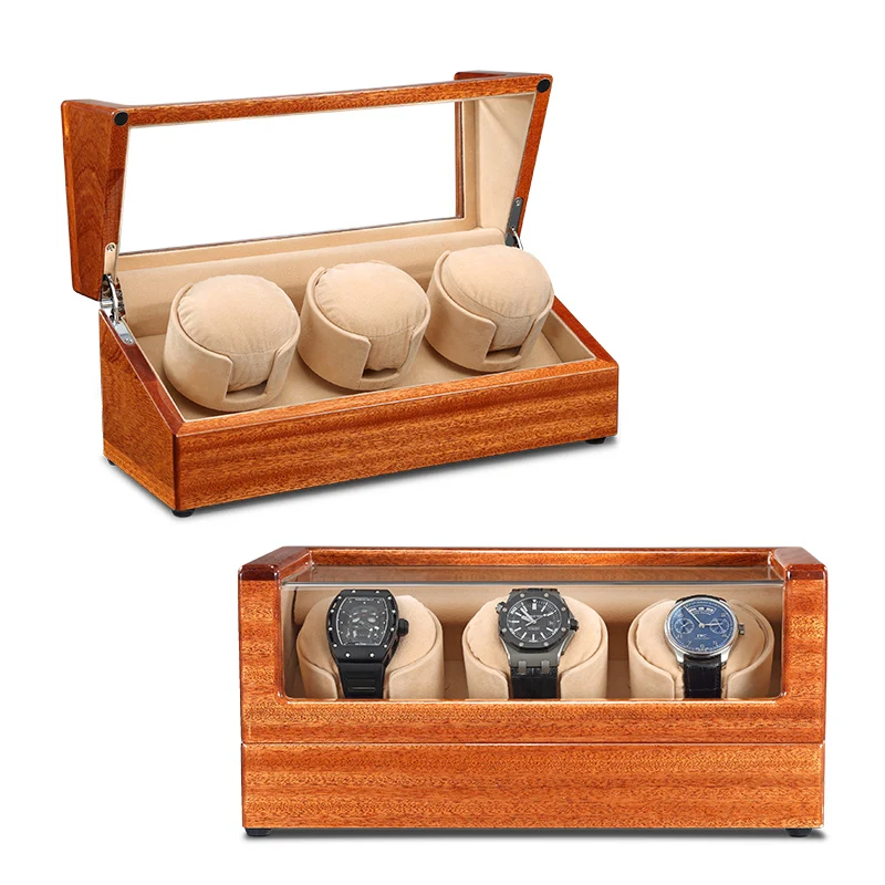 

Free shipping wooden watch winder with high gloss piano paint,automatic watch winder organizer