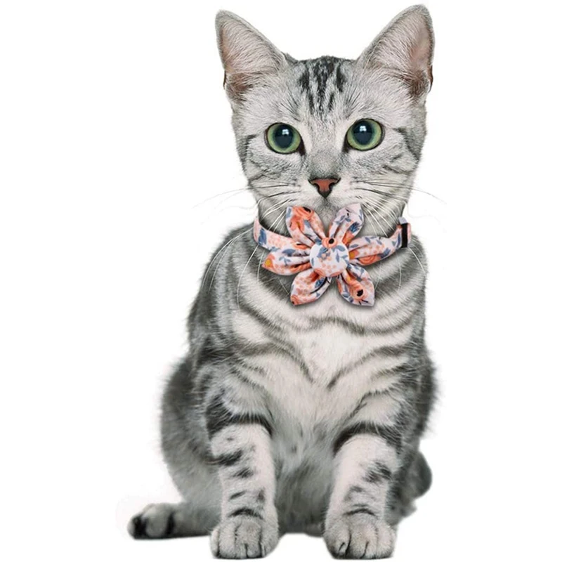 

Cat Collar with Bells Handmade Bow Tie Collar With Bell Cat Dog Adjustable Tie Collar Pet Accessories