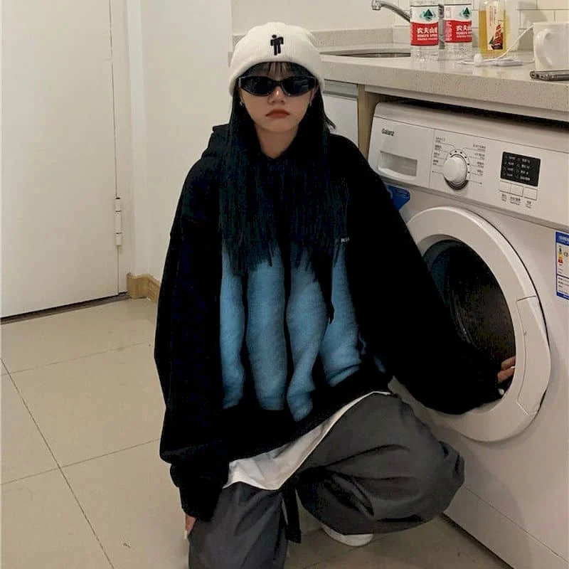 

2021 Autumn Winter Hoodies Harajuku Sweatshirt Women Gothic Streetwear Clothing Couple Clothes Oversize Kawaii Turtleneck Tops