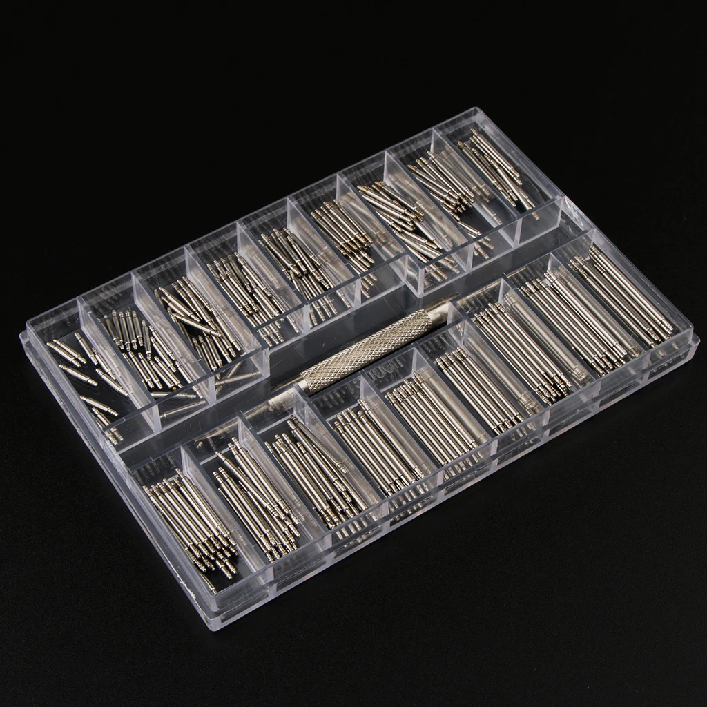 360 Pieces Watch Band Strap Spring Bar Link Pins Stainless Steel Repair Tool Kit