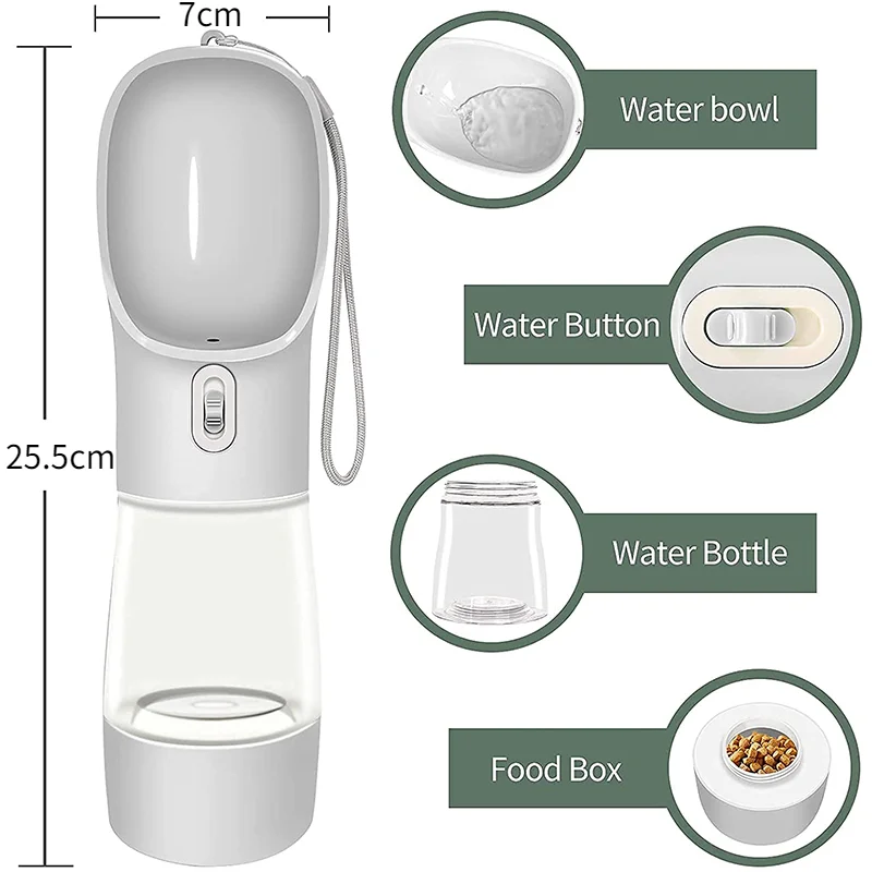Портативная бутылка для воды собак многофункциональный и съемный дизайн
