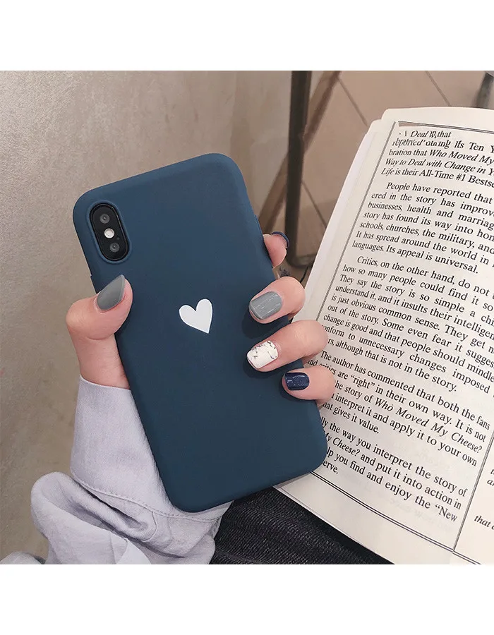 as picture Чехол для Телефона iPhone 6, 6 s, 7, 8 Plus, X, XR, XS, Max, 5, милый, сердце, любовь, медведь, мультфильм, мягкий, ТПУ, матовый, карамельный цвет, чехол для iPhone 7plus - Цвет: as picture