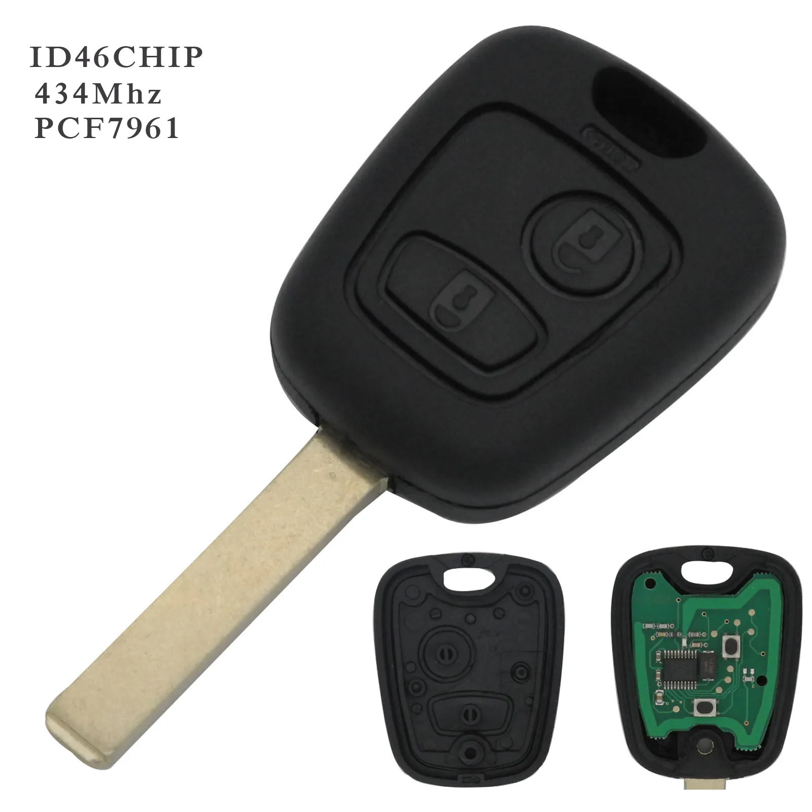 Jingyuqin Автомобильный ключ дистанционного управления для Citroen C2 C3 C4 C6 Saxo Picasso Xsara