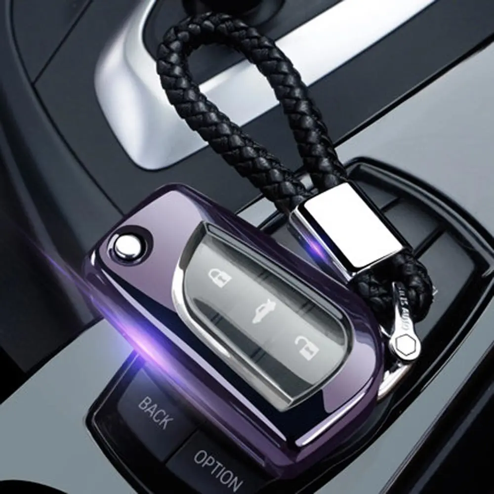 Option 6 TPU полный защитный чехол для ключей для Toyota Rav4 Prius Camry Corolla Avensis Verso Yaris Aygo Scion TC IM-16 - Название цвета: Option 6