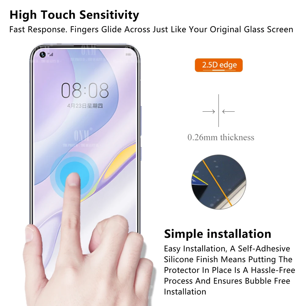 10 шт Nova 7 закаленное стекло для Huawei nova 5G 6 53 Защитная пленка экрана 5G|Защитные