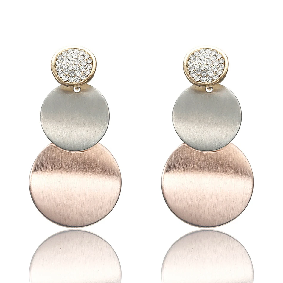 Match-Right Trendy Earrings for Women Geometric/Long/Big/Korean/Gold/Silver/Round/Drop Earrings Fashion Jewelry female yjz8150