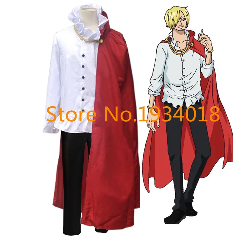 

Anime One Piece Sanji Red Cap Suit Anime Cosplay Costume Customize your size