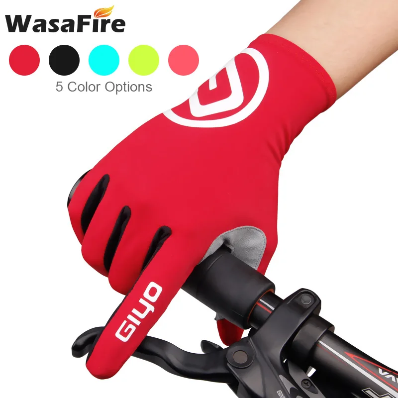 

Touch Screen Long Full Fingers Sports Cycling Gloves Anti-slip MTB Road Bike Riding Racing Gloves Women Men Bicycle Gloves