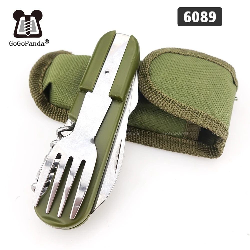 Бесплатная доставка Открытый нож многофункциональная Складная посуда из