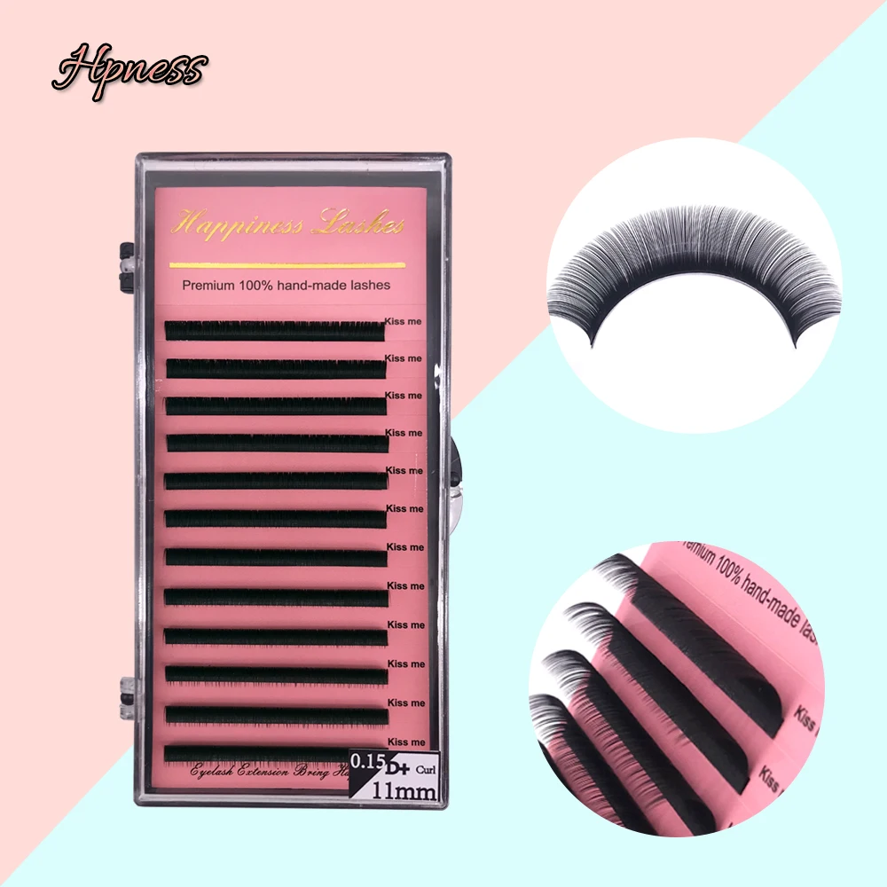 

7-15mm Individual Mink Silk Eyelash Extension Mix Eye Lashes Box Natural Soft Classic Lashes Extension 100% Handmade