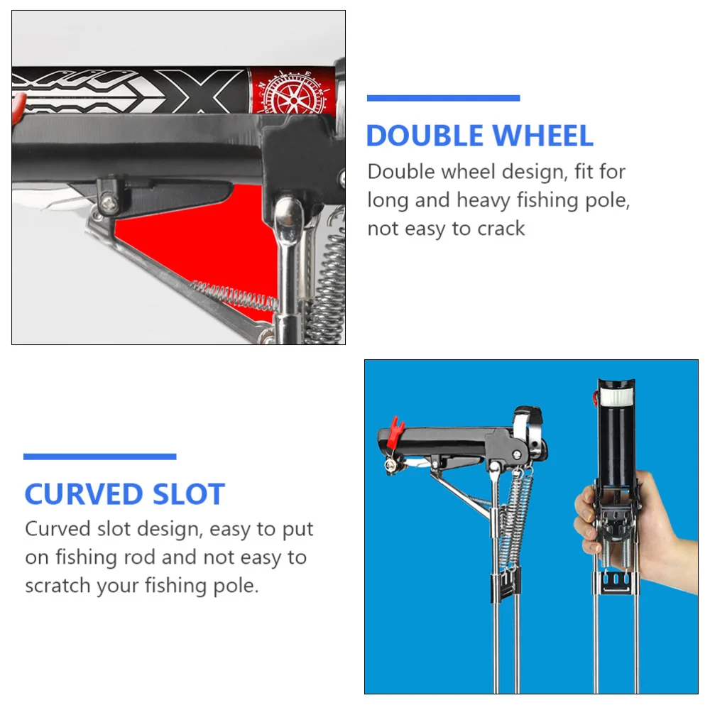 

Automatic Lifting Fishing Rod Bracket Spring Auto Fish Pole Tackle Rack Holder