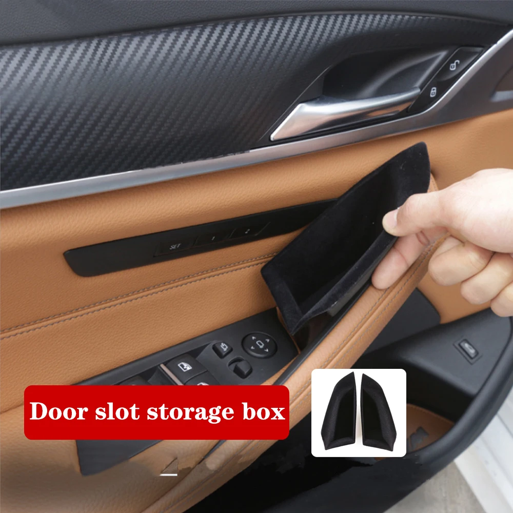 

For BMW 5 Series G30 Accessories ABS Car Door Storage Box Door Handle Container Holder Tray Storage Organizer Barrel
