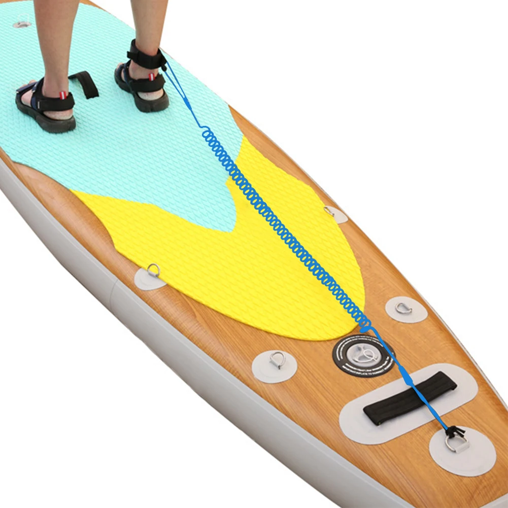 

3 Meter/10 Feet Sup Surf Board Surfing Ankle Leash Surfing Elastic Coiled Stand UP Paddle Board Leg Rope Surfboard Ankle Leash