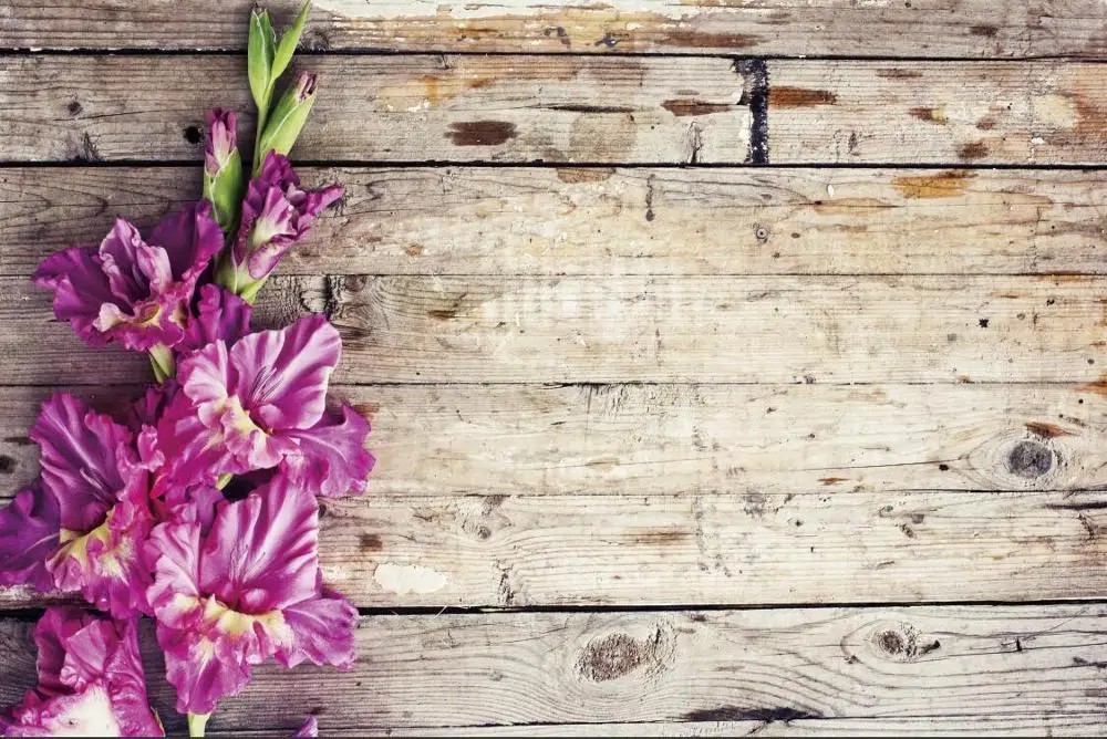 

Vinyl Custom Photography Prop Flower Wood Planks Board theme Photo Studio Background T191009-30216