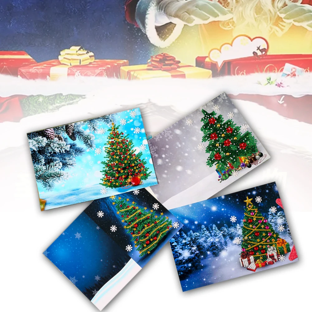 Стразы открытка дерево бумага для студентов 5D конверт детский подарок сделай сам