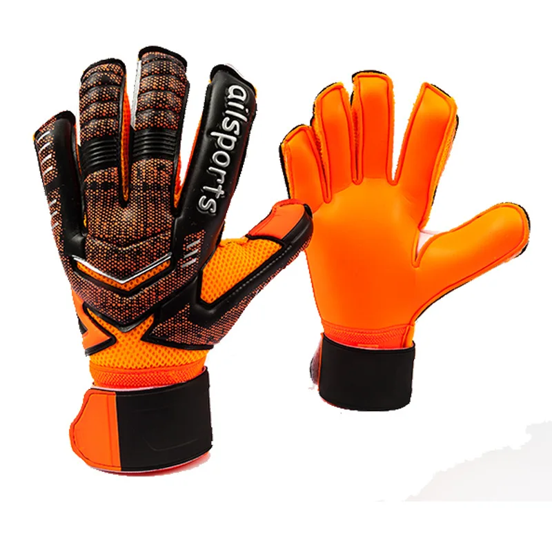 

Новый дизайн, профессиональные латексные перчатки вратаря по футболу с защитой пальцев для детей и взрослых, перчатки вратаря по футболу