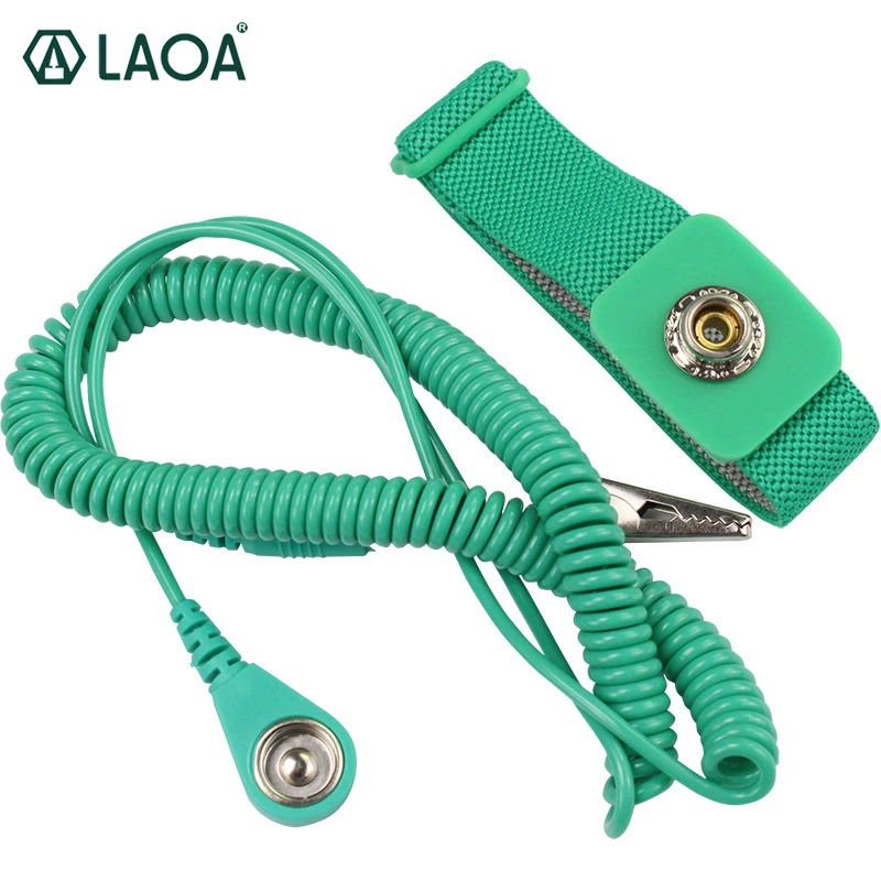 LAOA-pulsera antiestática, muñequera sin estática con cuerda de 3M