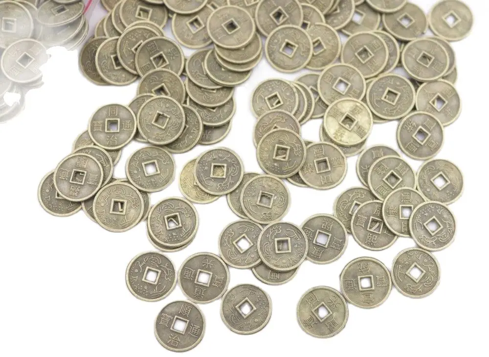 500 шт. 10 мм копия китайских монет династии Цин фэн-шуй медный сплав 100 г |