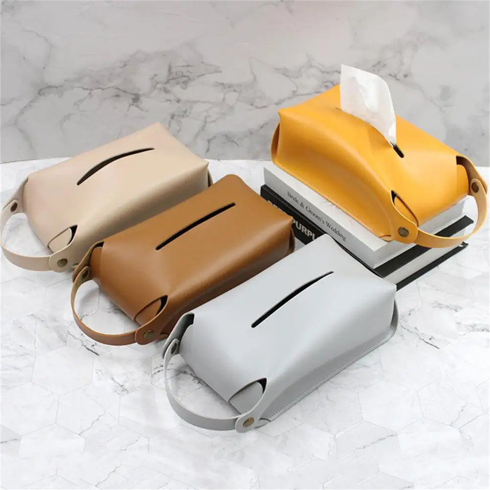 

Экологичный модный широкий держатель для салфеток из искусственной кожи, элегантный дорожный держатель для салфеток для кемпинга