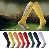 adult professional soccer socks football club breathable knee high training long stocking block printing sports sock