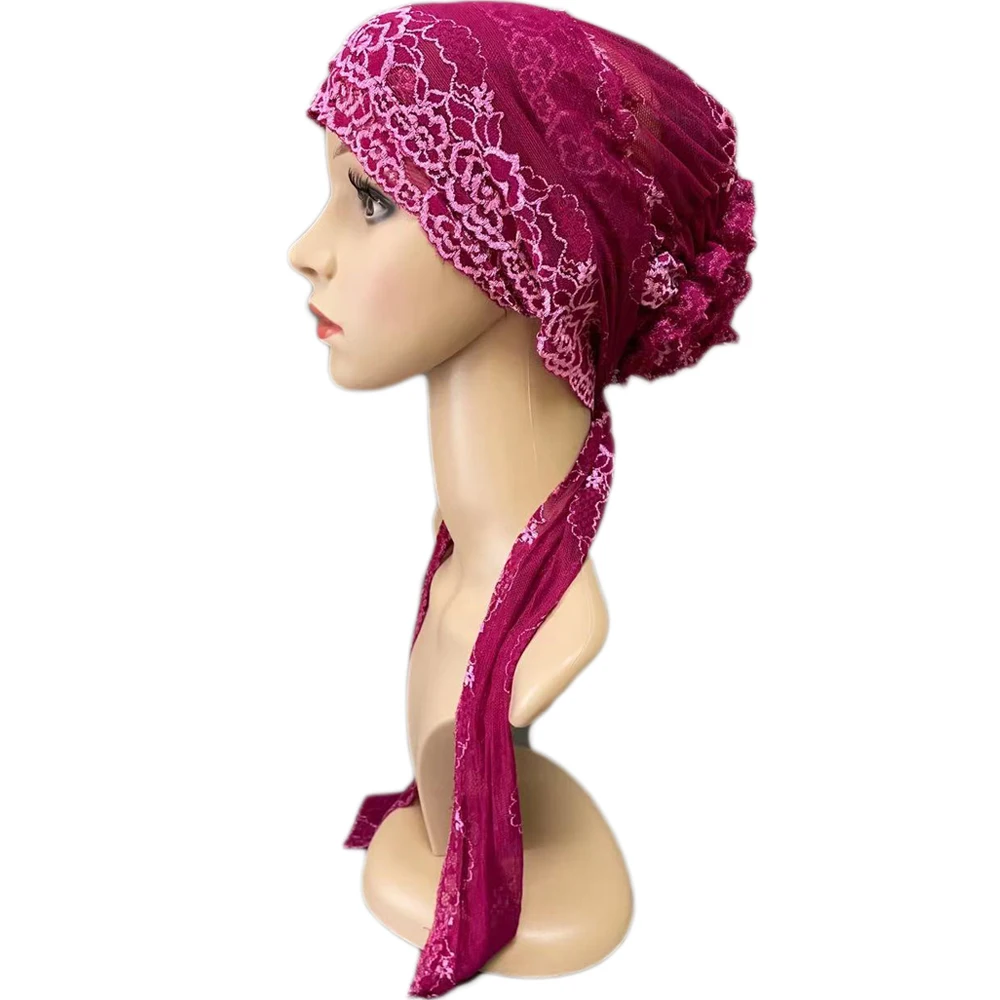 Новое Кружевное Нижний шарф хиджаб для мусульманок внутренний исламский