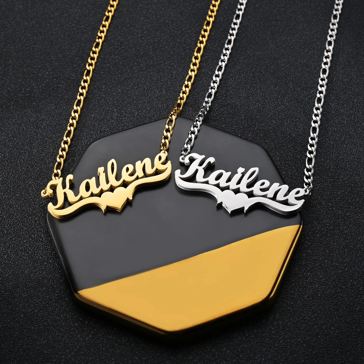 Ожерелье Atoztide с надписью хип-хоп двустороннее толстое плетеное колье Фигаро