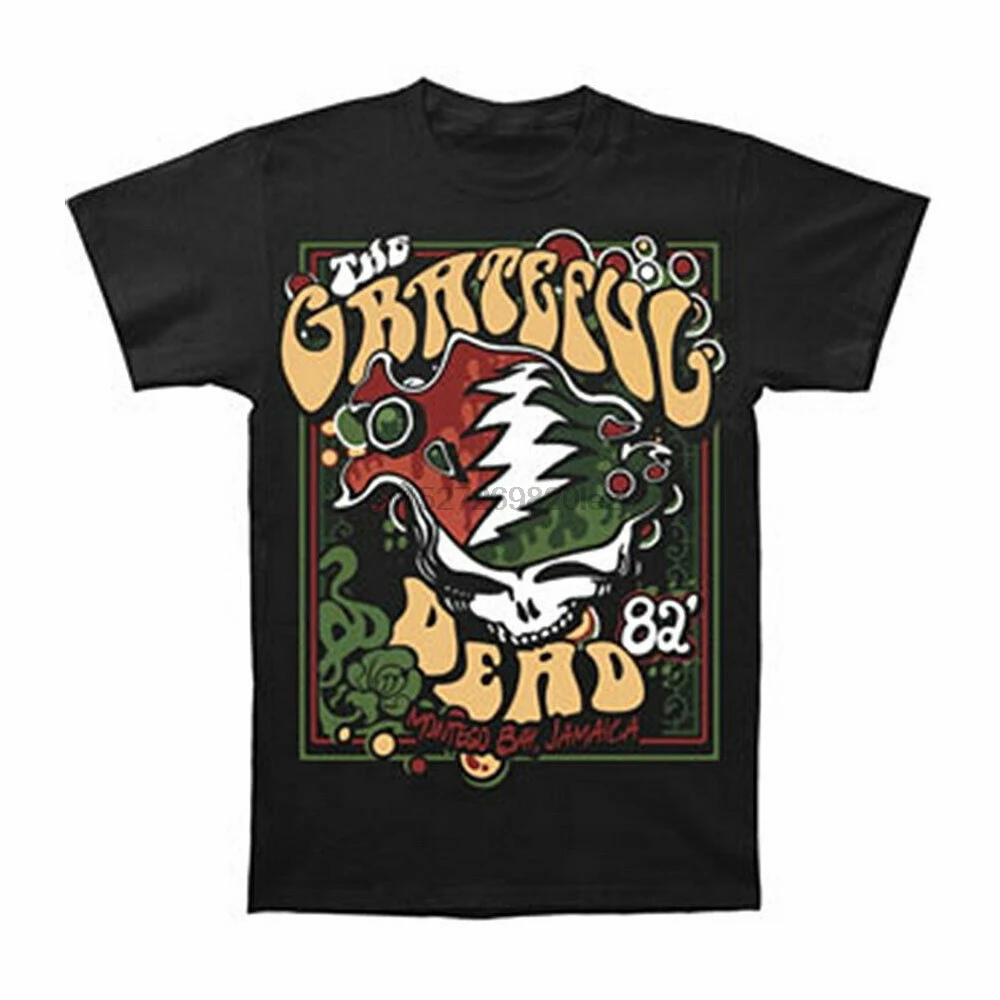 Мужская приталенная футболка Grateful Dead Rasta Splash большой черный подарочная на день
