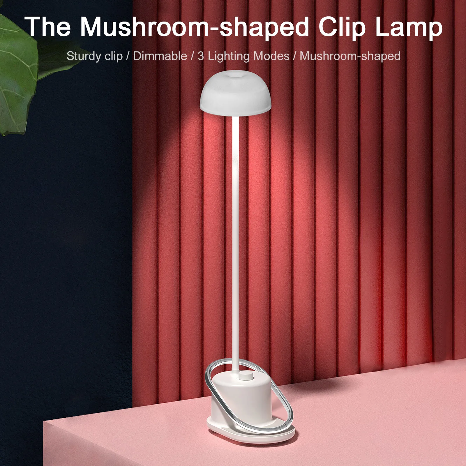 Приглушаемая Светодиодная настольная лампа с USB зарядкой ночник клипсой гибкий