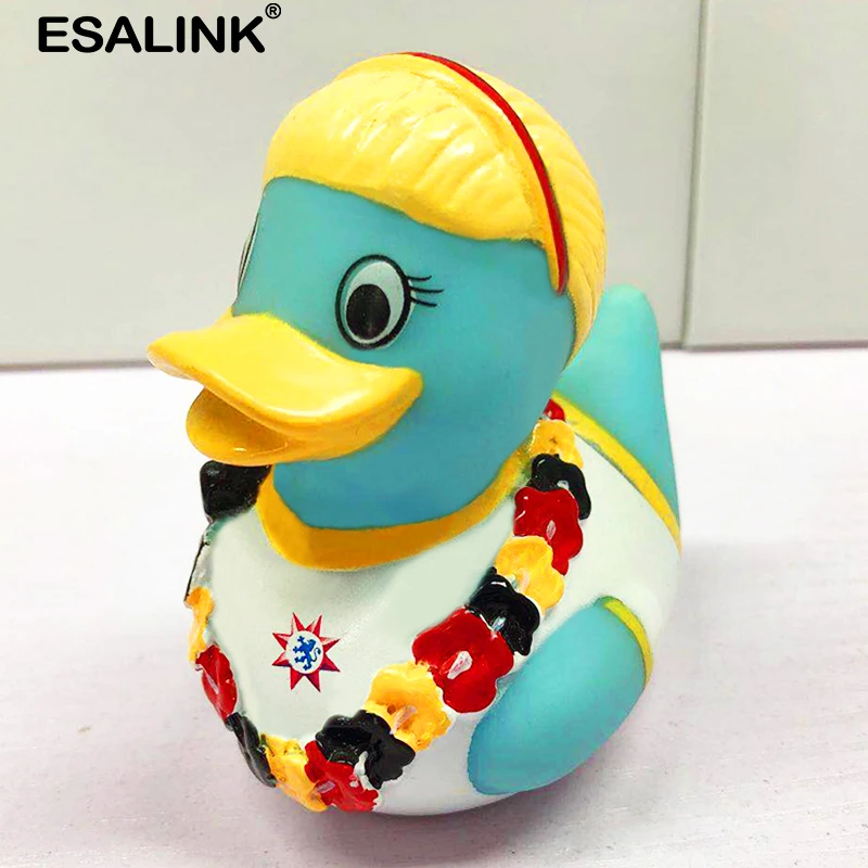 ESALINK 7 5 см детские игрушки для ванной резиновая утка гирлянда девочка Детская
